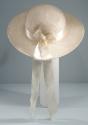 Cream Straw Hat with Ribbon