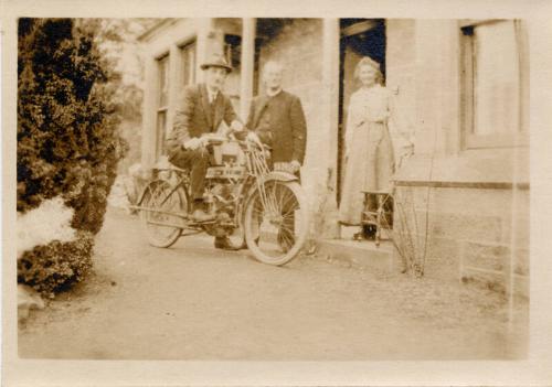 Man with motorbike