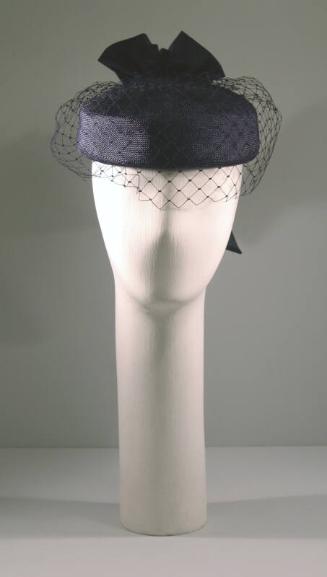 Navy Hat With Veil