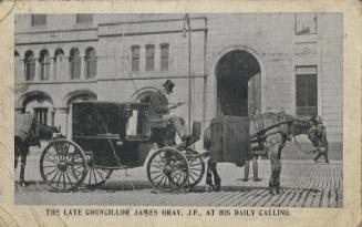 Councillor James Gray with Carriage