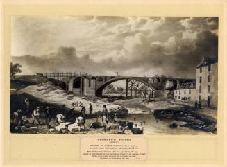Copy Print of Construction of Union Bridge 1803-1804