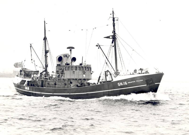 Photograph showing the launch of Granton Falcon