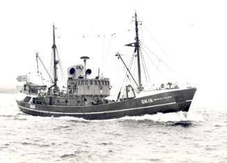 Photograph showing the launch of Granton Falcon