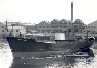 Photograph showing the launch of Granby Queen