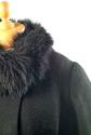 Maxi Coat with Fake Fur Trim