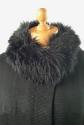 Maxi Coat with Fake Fur Trim