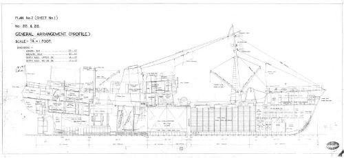 Benella (213) and Primella (218) - general arrangement (profile)