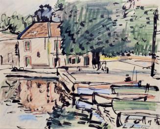 House By The Water - Reflections by George Leslie Hunter