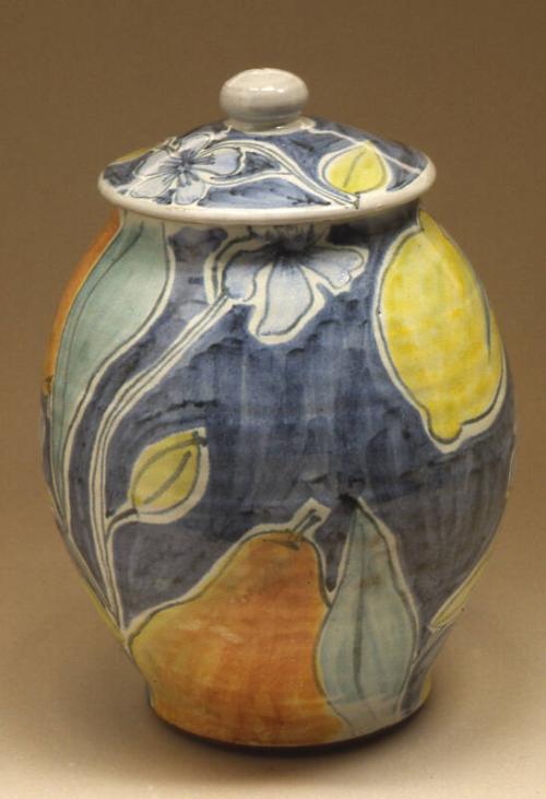 Large Majolica Jar by Daphne Carnegy