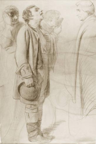 Man Being Examined - Study for "Drawing for the Militia" & verso Study of Robert The Bruce