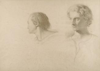 An Embracing Couple - Study for "A Scotch Fair" & verso Two Heads - Study for "A School"