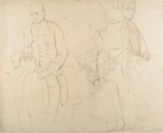 A Young Couple, A Child and an Old Man - Study for "Presbyterian Catechising" and verso: Life Studies