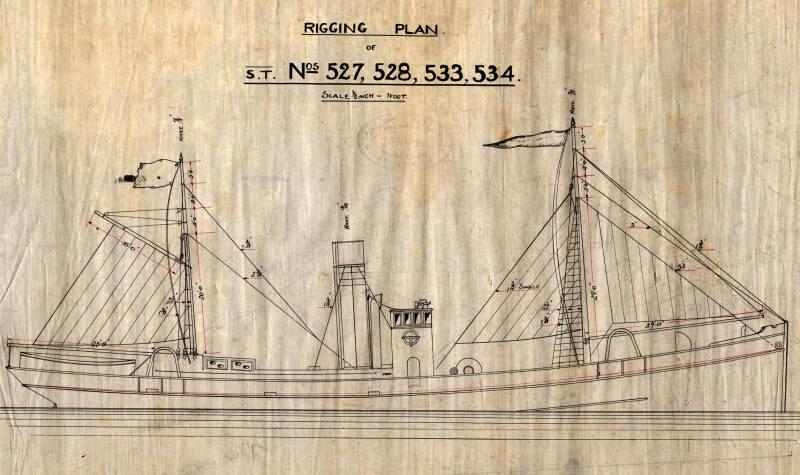 Strathnethy (527), Strathella (528), Strathclunie (533), Strathclova (534) - Rigging Plan