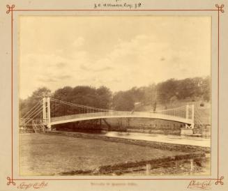 Suspension Bridge Over River Bandon In Ireland