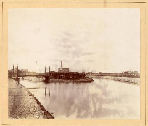 Suspension Bridge In Public Park, Grimsby