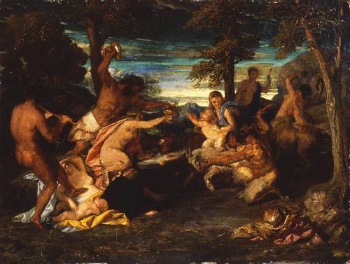 Bacchus nursed by the Nymphs of Nyssa