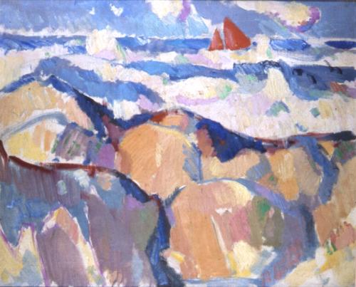 The Red Sail by John Duncan Fergusson