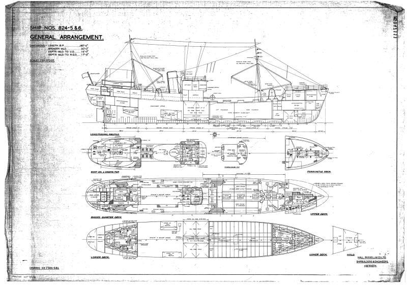 Hrefna, Ulafur Johannessen, Drofn (824 825 826) General Arrangement Plan