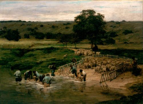 Le Lavage des Moutons by Leon-Augustin Lhermitte