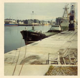 Colour Photograph showing the Aberdeen Collier 'Ferryhill II' in Aberdeen Harbour