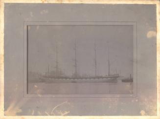 Black and white photograph Showing the four masted barque 'Port Jackson'