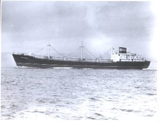 Black and white photograph Showing The Vessel 'sugar Carrier' At Sea