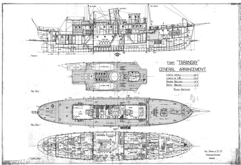 Taransay (705) - Plan Of Propeller Bossing