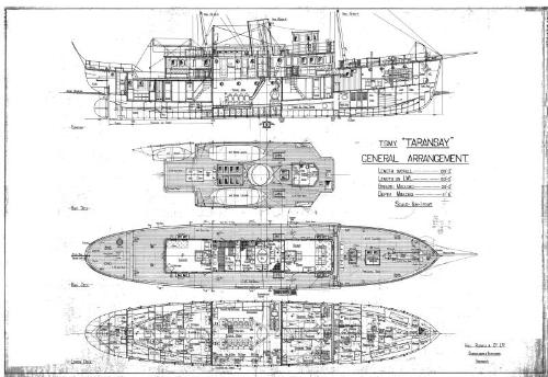 Taransay (705) - Plan Of Propeller Bossing