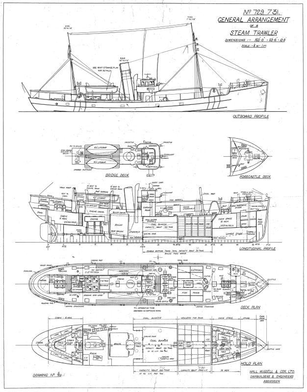 Bluff (729), Aristea (731) General Arrangement