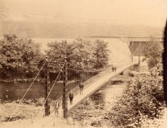 Suspension Bridge Adjacent To Taff Vale Railway