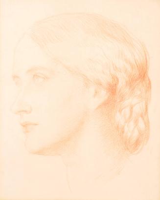 Head of a Young Woman with Braided Hair