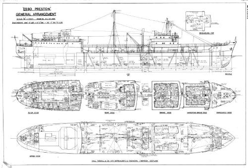 Esso Preston (849) General Arrangement Plan