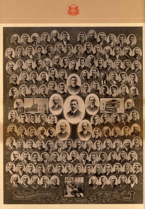 Aberdeen Corporation Electricity Works Staff and Employees 12th April 1905