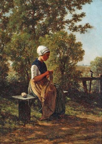 Woman Knitting