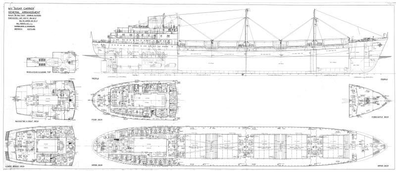 Sugar Carrier (871) General Arrangement Plan