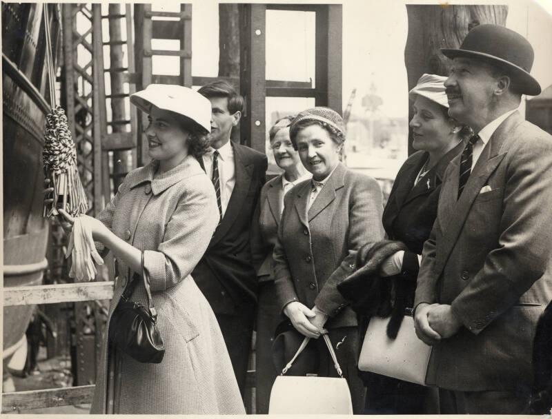 Star of Lathallan (A159) black & white photograph of launch