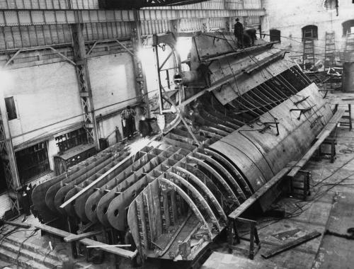 Construction of the stern trawler Junella at Hall Russell