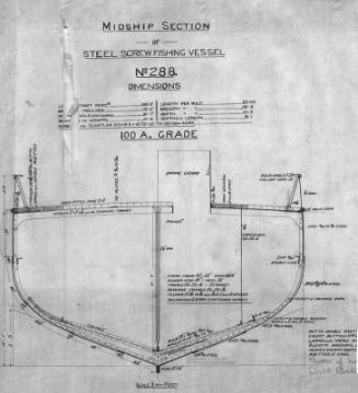 Frigate Bird (288) - Midship Section Plan