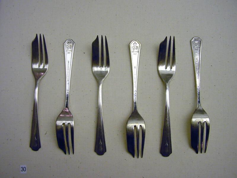 Set of 6 Commemorative Dessert Forks