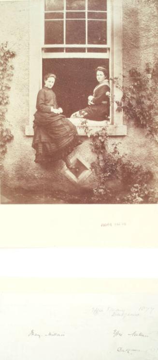 Effie and Mary Millais at Dalguise, from an album compiled by Sir John Everett Millais
