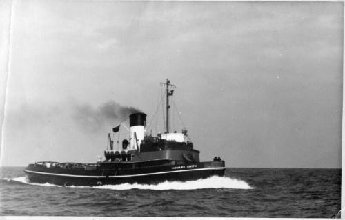 Photograph of steam tug 'Howard Smith' under way at sea