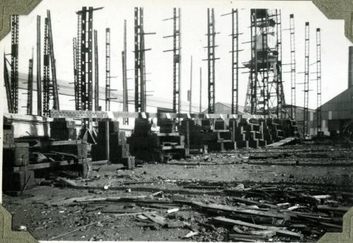 Photograph of construction of steam tug 'Howard Smith'