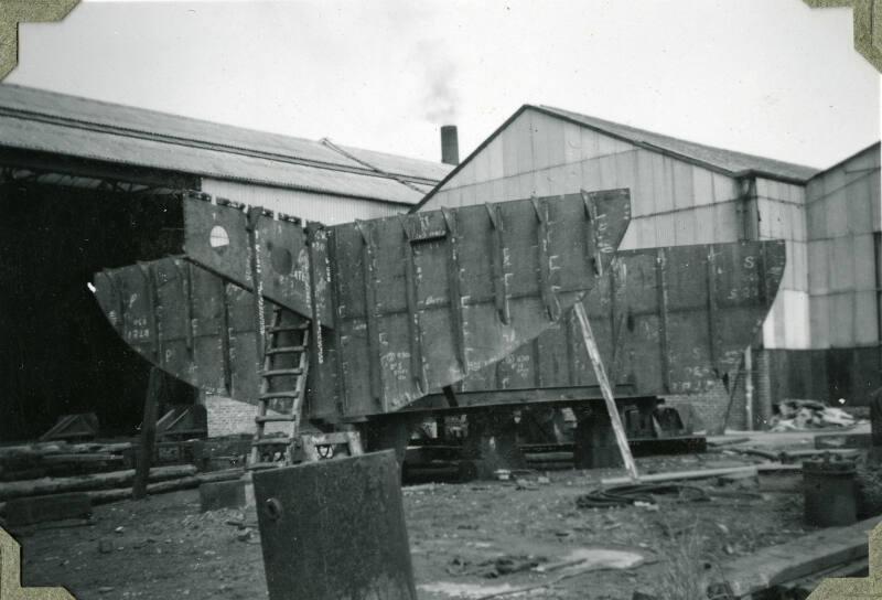 Photograph of construction of steam tug 'Howard Smith'