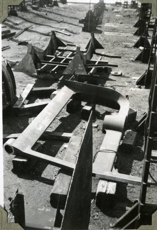 Photograph of construction of steam tug 'Howard Smith'