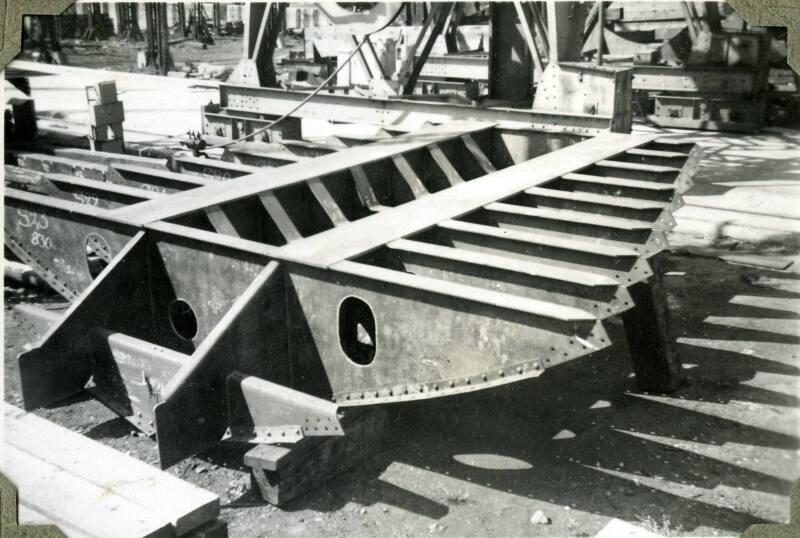 Photograph of construction of steam tug 'Howard Smith'