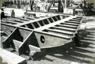 Photograph of construction of steam tug 'Howard Smith'