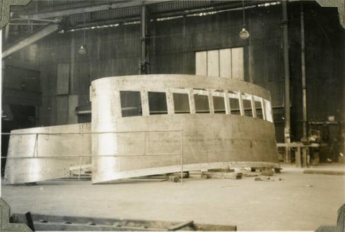 Photograph of construction of steam tug 'Howard Smith'