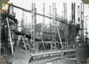 Photograph of construction of steam tug 'Howard Smith'