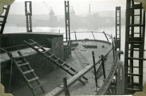 Photograph of construction of steam tug 'Howard Smith'