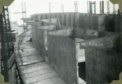 Photograph of construction of steam tug 'Howard Smith'